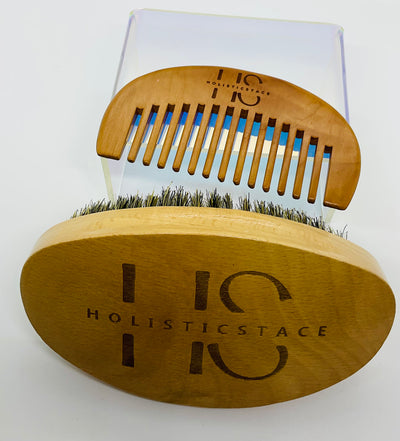 Beard Wood Brush & Comb set